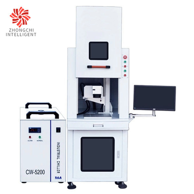 0.01mm Cable Laser Marking Machine 100*100mm Leather CNC Laser Engraver