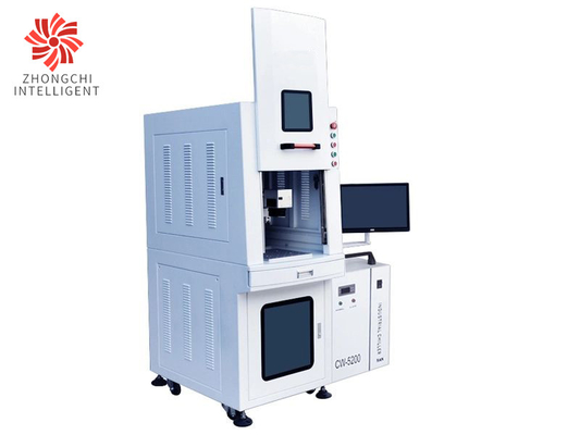 0.01mm Cable Laser Marking Machine 100*100mm Leather CNC Laser Engraver