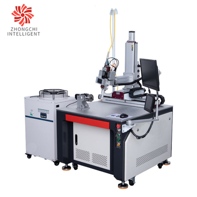 1000W Rotary Device Spot Laser Welding Machine / 1064nm Stainless Steel Spot Welder