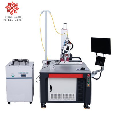1000W Rotary Device Spot Laser Welding Machine / 1064nm Stainless Steel Spot Welder